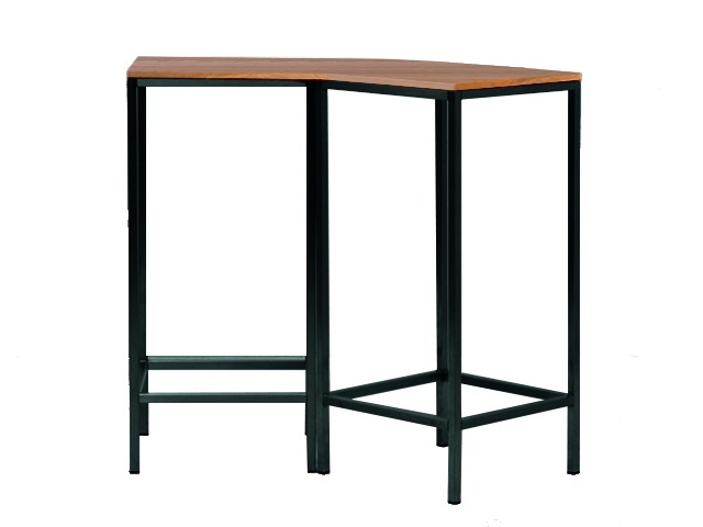 Bar Table Blackline Fluctus 45 with tableplate oak - EVENTWIDE Schweiz