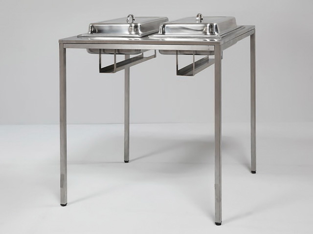 Steel buffet deals table